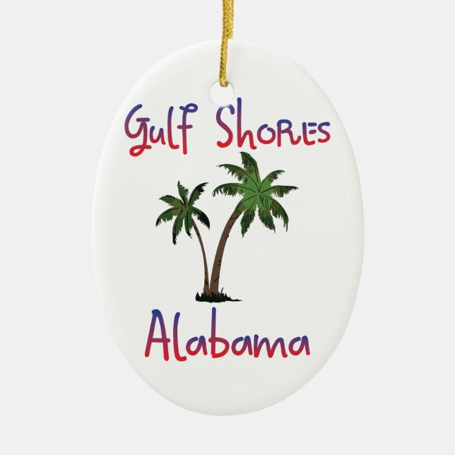 Gulf Shores Alabama Ceramic Tree Decoration (Front)