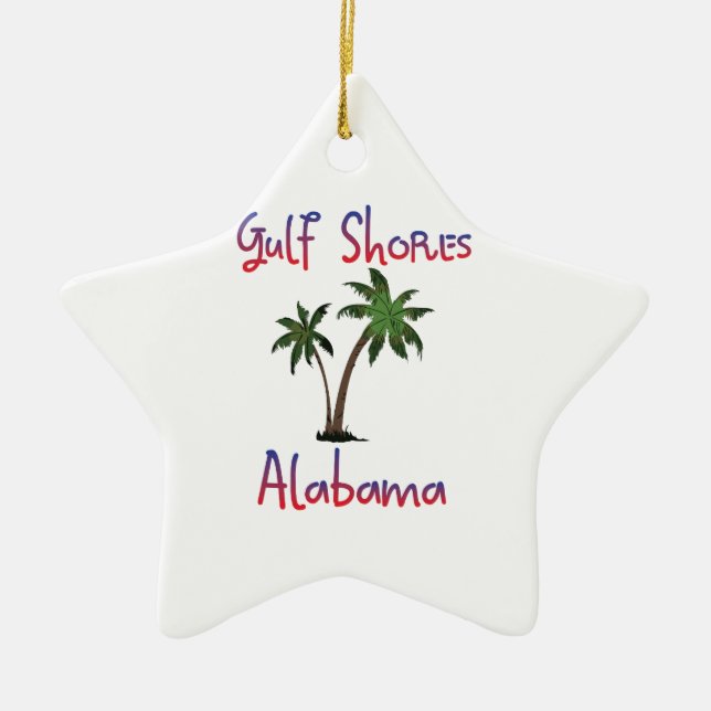 Gulf Shores Alabama Ceramic Tree Decoration (Front)