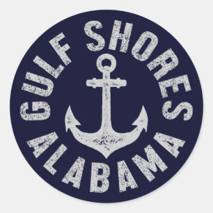 Gulf Shores,Alabama Classic Round Sticker