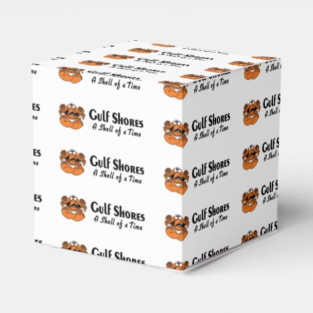 Gulf Shores Alabama Crab Favour Box (Back Side)
