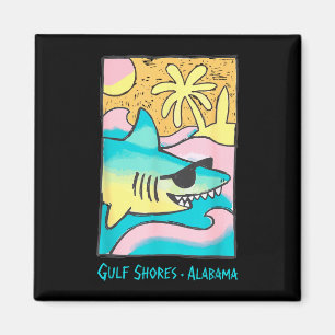 Gulf shores alabama funny shark beach vacation magnet