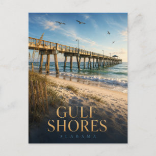Gulf Shores Alabama Gulf State Park Pier REALMS Postcard