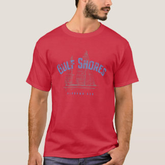 Gulf Shores Alabama Nautical Sailboat Design Overs T-Shirt