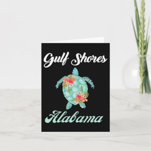 Gulf Shores Alabama Sea Turtle Family Vacation Mat Card