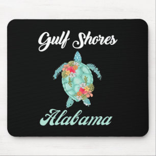 Gulf Shores Alabama Sea Turtle Family Vacation Mat Mouse Mat