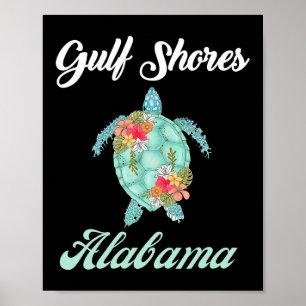 Gulf Shores Alabama Sea Turtle Family Vacation Mat Poster