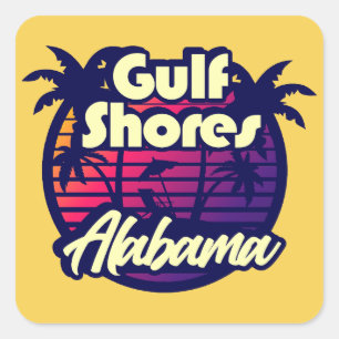 Gulf Shores Alabama Square Sticker
