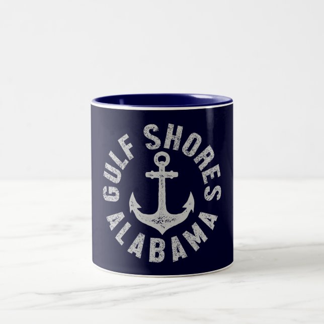 Gulf Shores,Alabama Two-Tone Coffee Mug (Center)