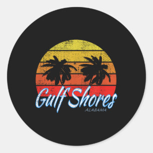 Gulf Shores, Alabama Usa - Gulf Of Mexico Classic Round Sticker