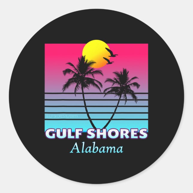 Gulf Shores Alabama Vacation Gift  Classic Round Sticker (Front)