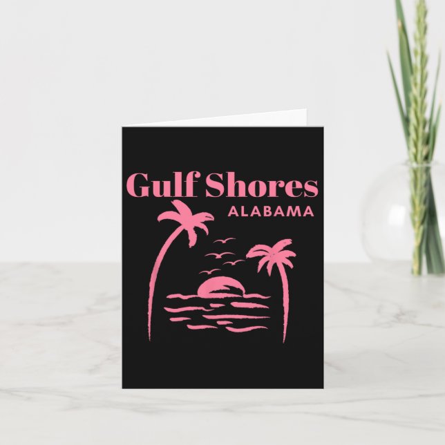 Gulf Shores Alabama Vacation Girls  Card (Front)
