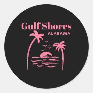 Gulf Shores Alabama Vacation Girls Classic Round Sticker