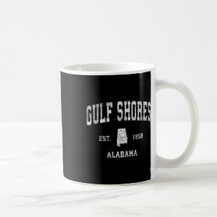 Gulf Shores Alabyma Al Vintage Athletic Sports Des Coffee Mug