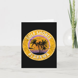 Gulf Shores Alabyma Al Vintage Retro 80s Summer Tr Card