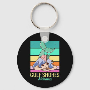 Gulf Shores Alabyma Cute Vacation Mermaid Key Ring