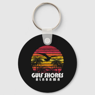 Gulf Shores Alabyma Gift Beach Vintage Shirts Retr Key Ring