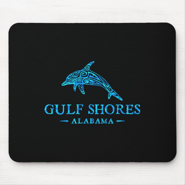 Gulf Shores Alabyma Retro Dolphin Boys Girls Toddl Mouse Mat (Front)