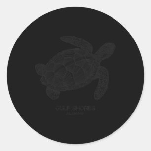 Gulf Shores Alabyma Sea Turtle Classic Round Sticker