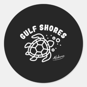 Gulf Shores Alabyma Sea Turtle Souvenir Classic Round Sticker