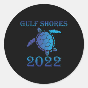 Gulf Shores Alabyma Spring Break 2025 Sea Turtle S Classic Round Sticker