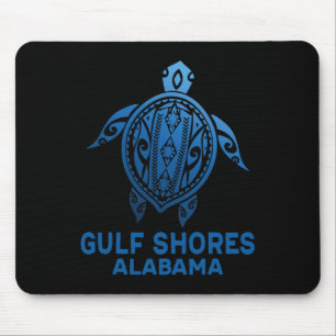 Gulf Shores Alabyma Tribyl Tattoo Blue Sea Turtle  Mouse Mat