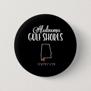 Gulf Shores Alabyma Vacation Destination 6 Cm Round Badge