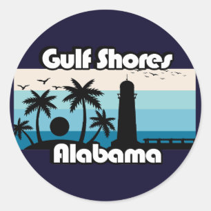 Gulf Shores Beach Alabama Classic Round Sticker