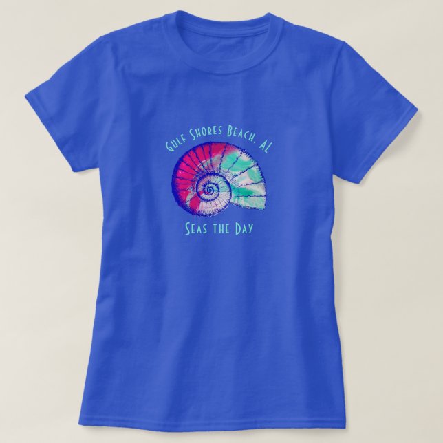Gulf Shores Beach Alabama Seashell T-Shirt (Design Front)