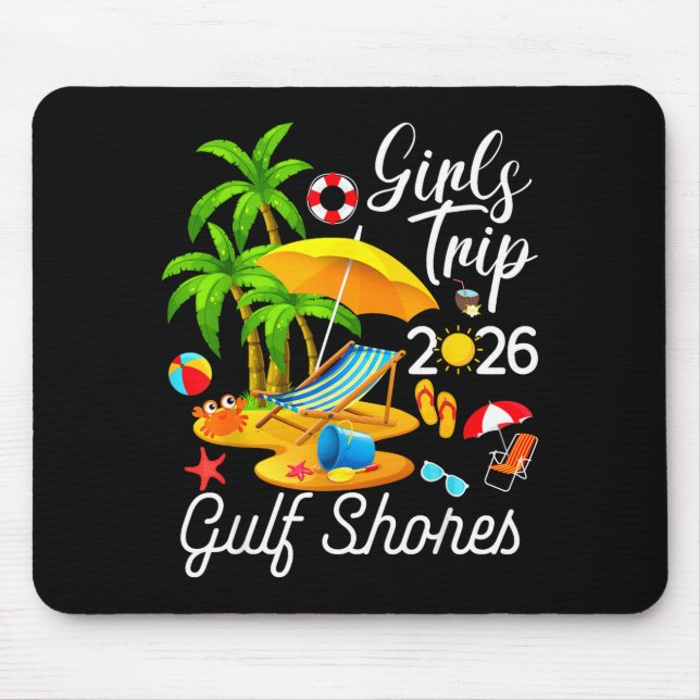 Gulf Shores Beach Alabama Summer Artwork Mouse Mat (Front)