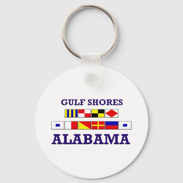 Gulf Shores Flags Keychain (Front)