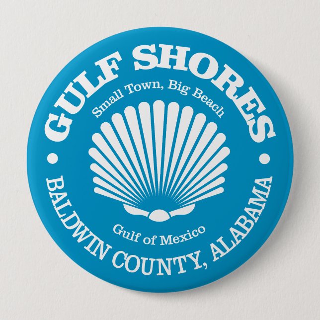 Gulf Shores (seashell) 10 Cm Round Badge (Front)