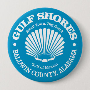 Gulf Shores (seashell) 10 Cm Round Badge