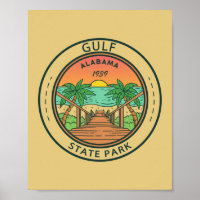 Gulf State Park Alabama Circle Badge