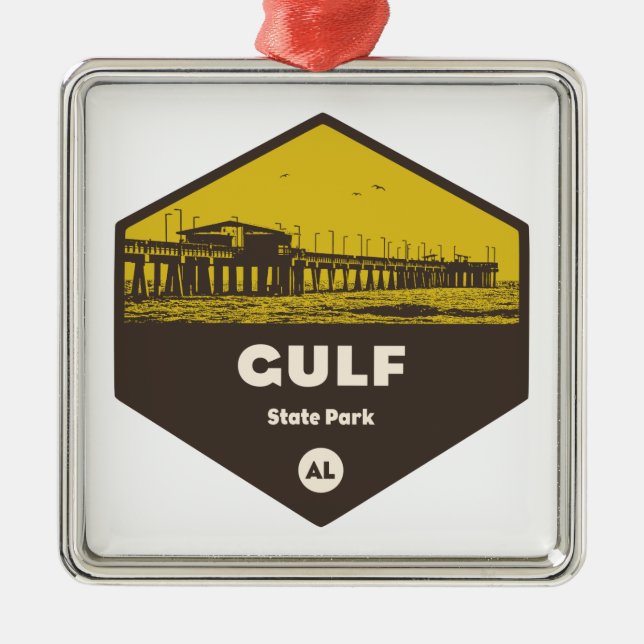 Gulf State Park, Alabama Metal Tree Decoration (Front)