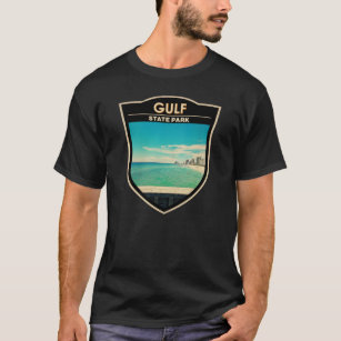 Gulf State Park Alabama Watercolor Badge T-Shirt