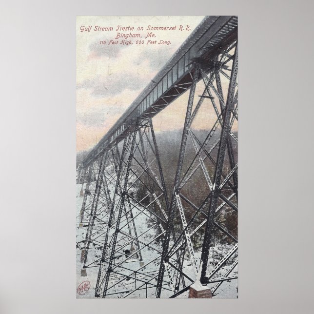 Gulf Stream Trestle on the Somerset Railroad Poster (Front)