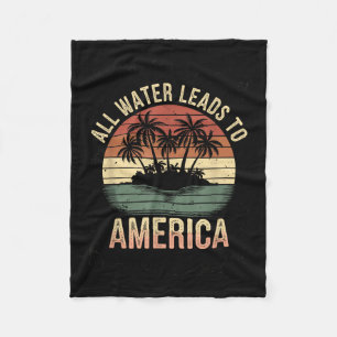 Gulf Usa America Humourous Trump Patriotic 2025 Fleece Blanket