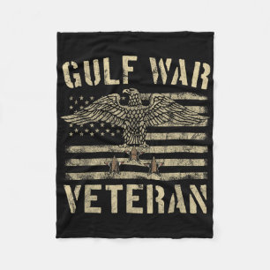 Gulf War Veteran Shirt Eagle Stars And Stripes  Fleece Blanket