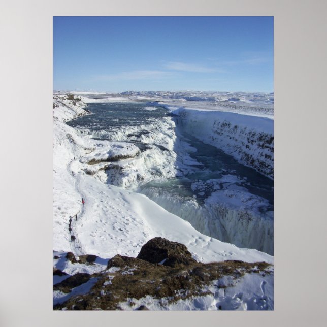 Gulfoss Falls Iceland Poster (Front)