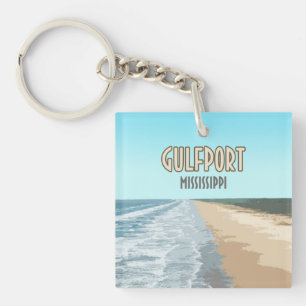 Gulfport Mississippi Beach Key Ring