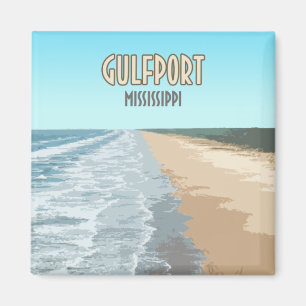 Gulfport Mississippi Beach Magnet