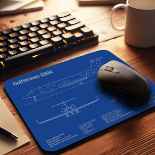 Gulfstream G500 - Aeroplane Blueprint Plans AD Mouse Mat