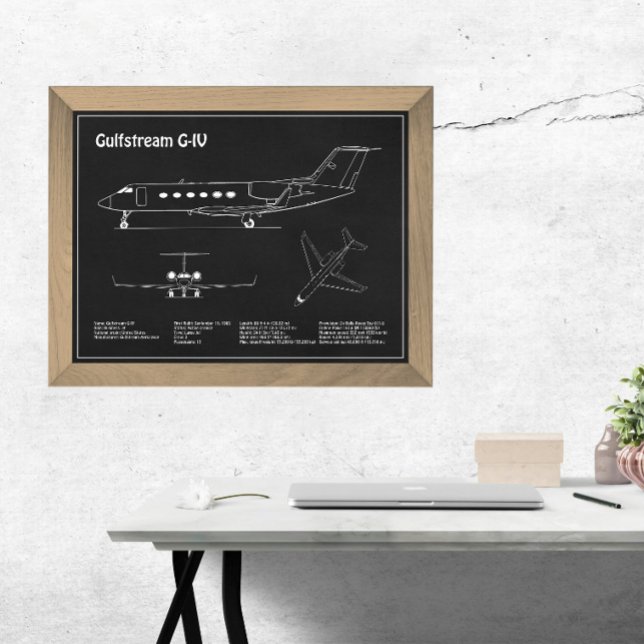 Gulfstream G-IV - Aeroplane Blueprint Plans PD Photo Print (Creator Uploaded)