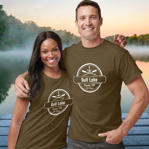 Gull Lake Minnesota anchor, paddles town and name T-Shirt