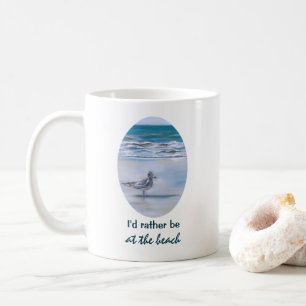 Gull on the Shore Rather be at the Beach Coffee Mug