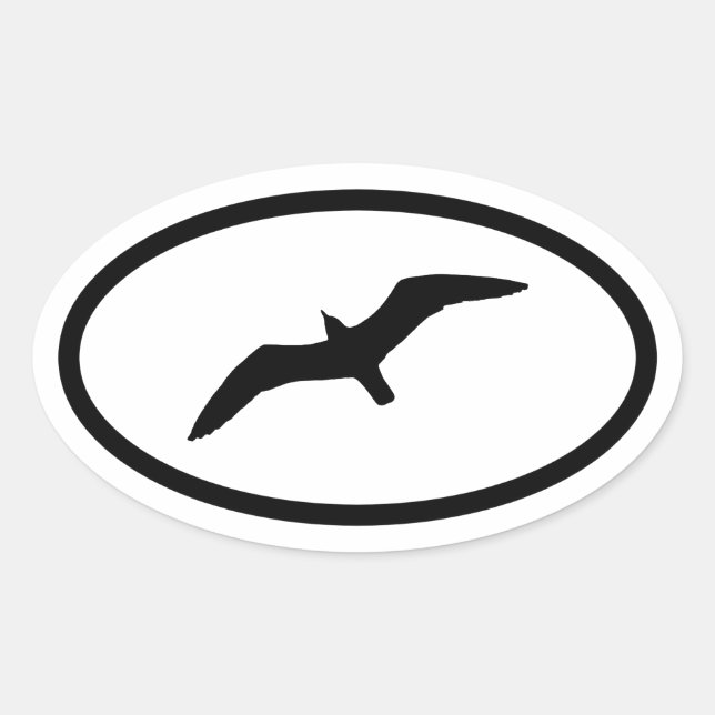 Gull Oval Sticker (Front)