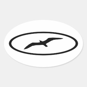 Gull Oval Sticker