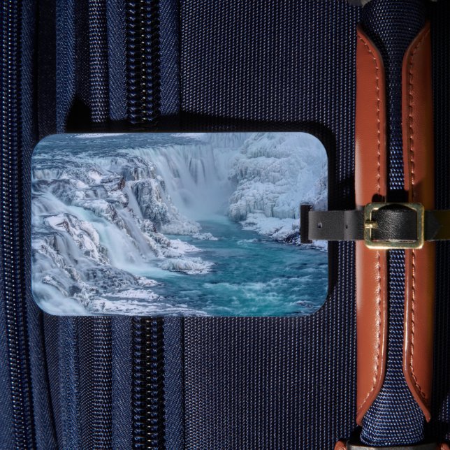 Gullfoss Falls, Iceland Luggage Tag (Front Insitu 4)