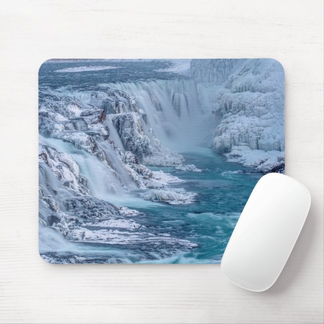 Gullfoss Falls Iceland Mouse Mat (With Mouse)