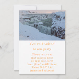 Gullfoss Waterfall in Iceland Invitation